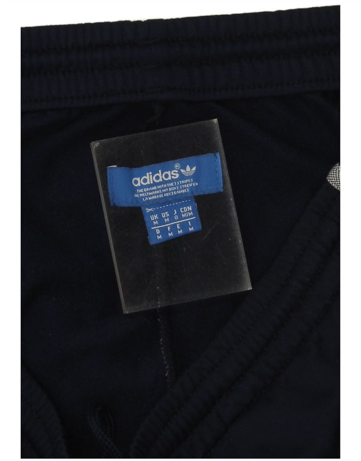 Pantaloni da tuta da uomo Adidas medi in poliestere blu navy