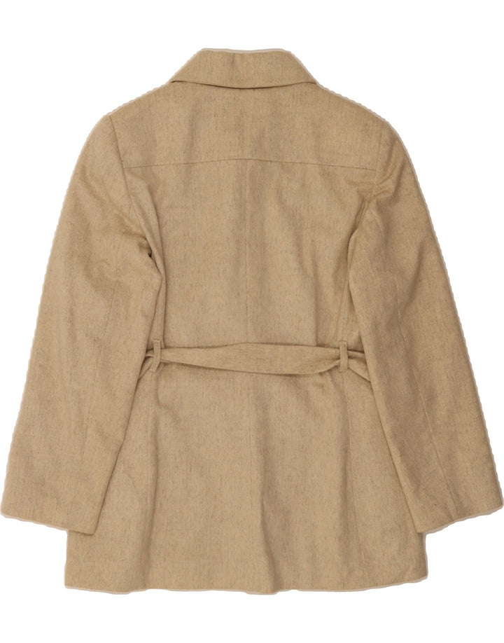 SARA GLENZER Womens Blazer Jacket IT 46 Large Beige Wool Vintage Sara Glenzer and Second-Hand Sara Glenzer from Messina Hembry 