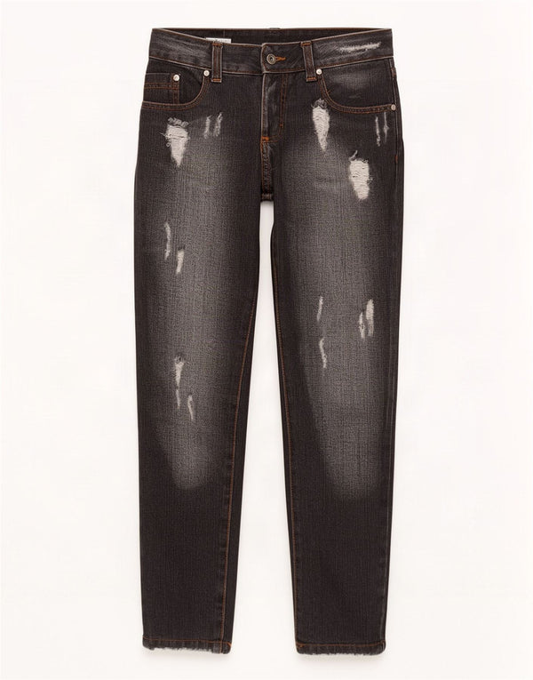 Germano Zama Womens Distressed Tapered Jeans Small W28 L28 Black
