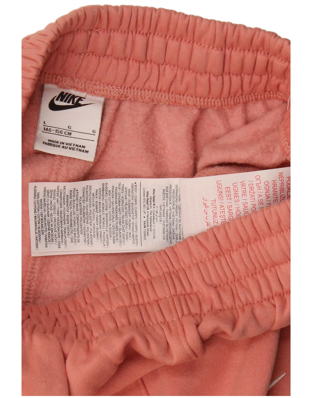 NIKE Pantaloni Tuta da Ragazza Joggers 12-13 Anni Large Rosa Cotone
