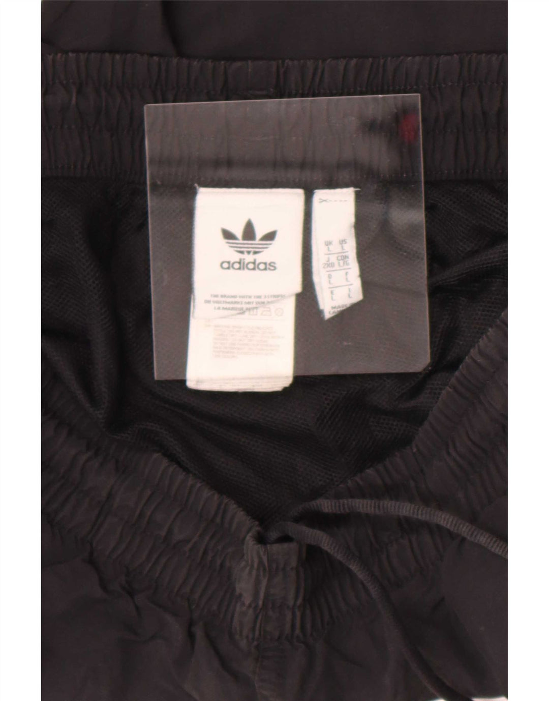 Pantaloncini sportivi da uomo Adidas grandi in nylon nero