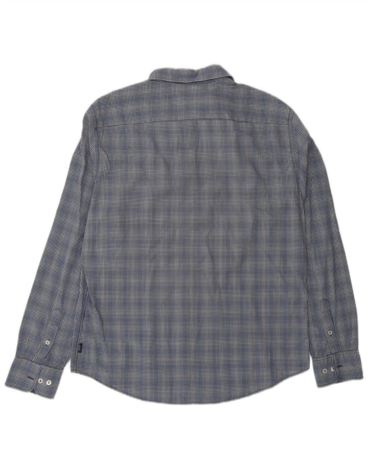 Camicia da uomo Armani Jeans XL a quadretti blu navy