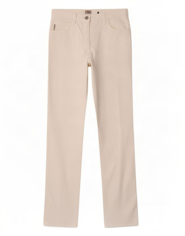 Pantaloni casual dritti da donna Armani W29 L32 Lino bianco