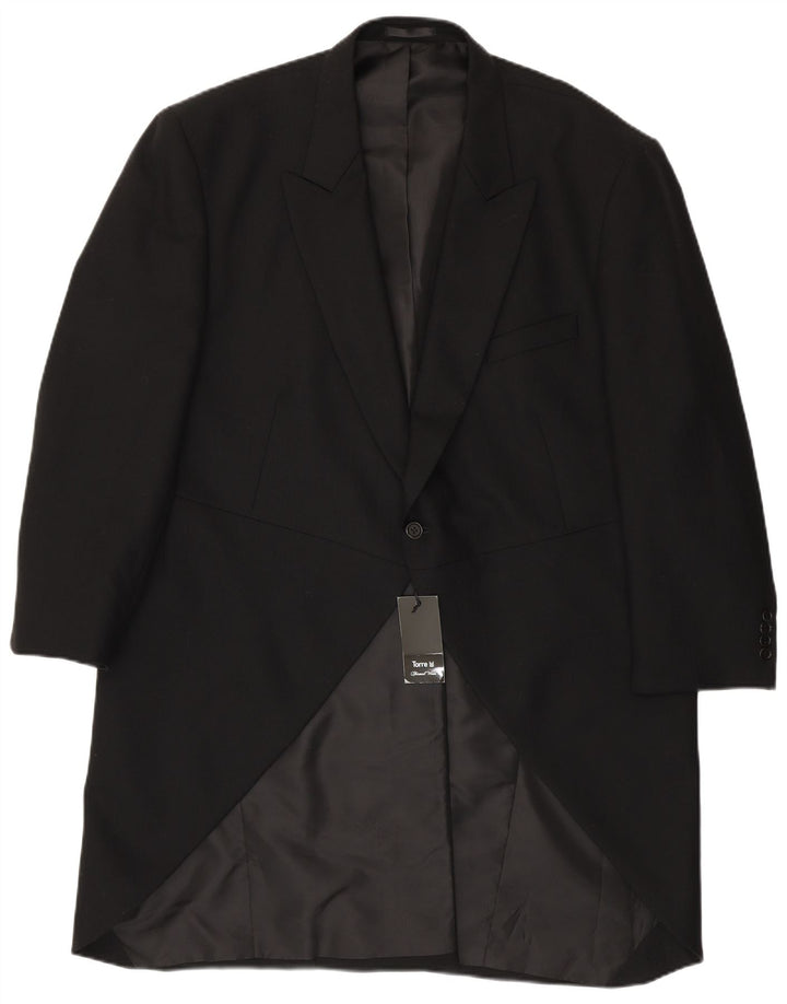 Giacca blazer da uomo Torre UK 50 5XL lana nera