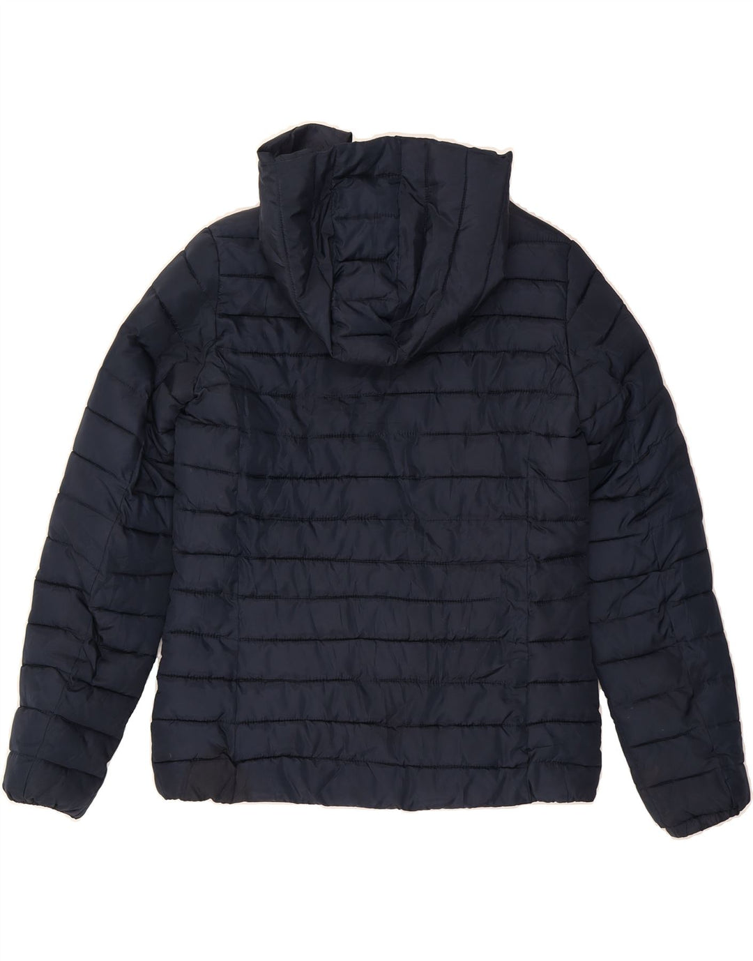 CHAMPION Womens Heritage Fit Hooded Padded Jacket IT 44 Medium Navy Blue Vintage Champion and Second-Hand Champion from Messina Hembry 