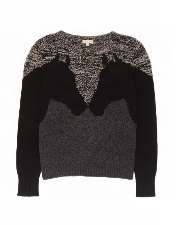Maglione da donna con scollo a barca con grafica Hobbs UK 8 Small Black Colourblock