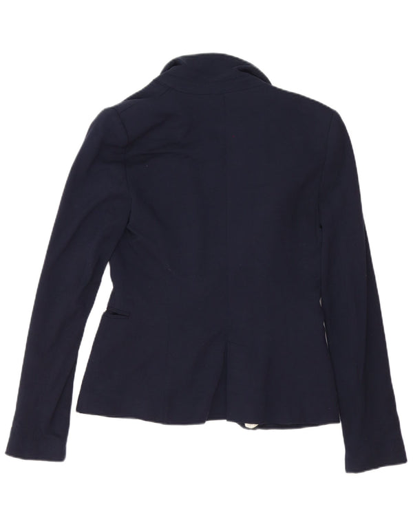 Giacca blazer da donna a 1 bottone Zara UK 10 piccola acetato blu navy