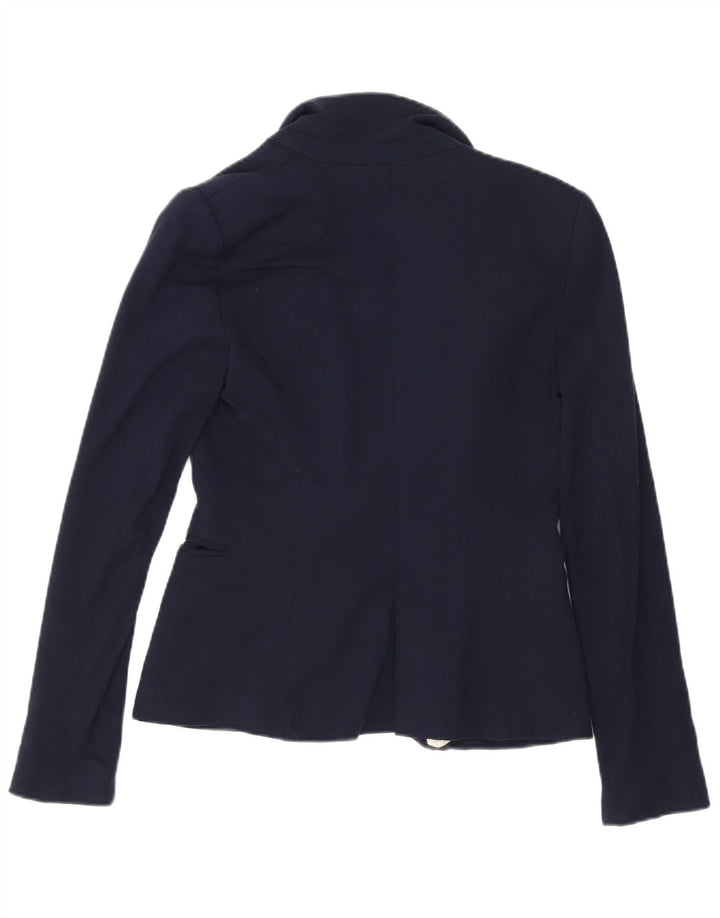 Giacca blazer da donna a 1 bottone Zara UK 10 piccola acetato blu navy