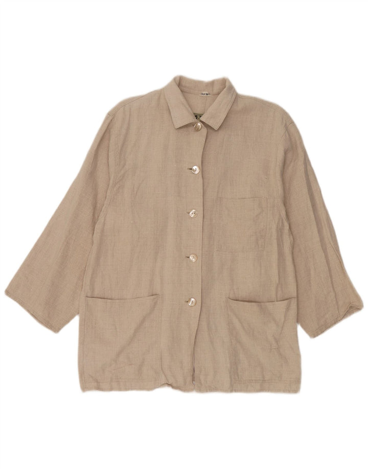Giacca utility oversize da donna Penny Black IT 44 Lino beige medio