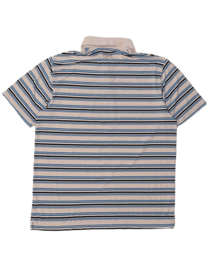 Polo da uomo Under Armour XL poliestere a righe bianche