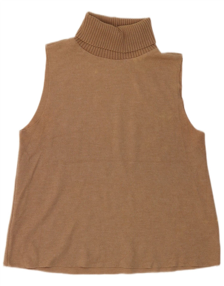 Canotta da donna Zara UK 16 grande in cotone beige