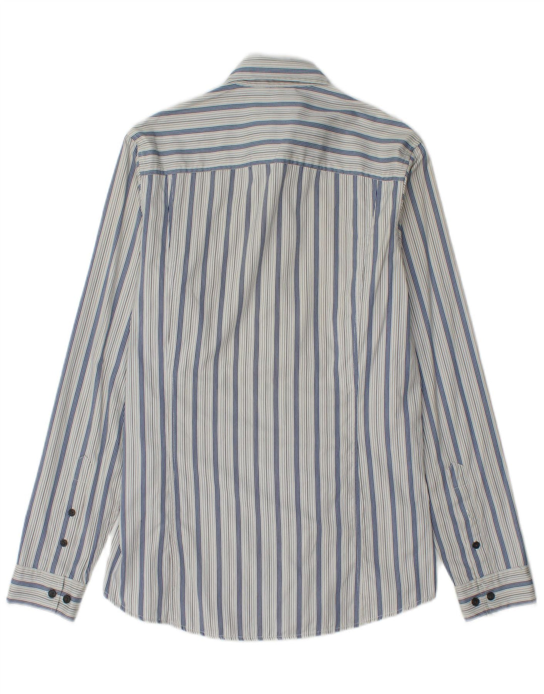 Camicia da uomo Calvin Klein Jeans piccola in cotone a righe blu