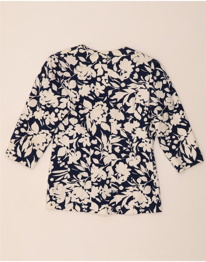 LUISA SPAGNOLI Giacca Blazer da Donna con Maniche a 3/4 IT 46 Large Blu Navy