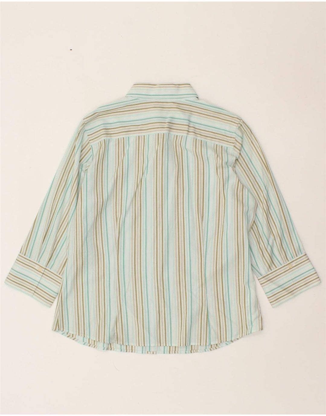 EDDIE BAUER Womens 3/4 Sleeve Shirt UK 16 Large Multicoloured Striped Vintage Eddie Bauer and Second-Hand Eddie Bauer from Messina Hembry 