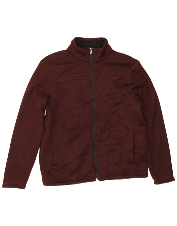 Giacca da ginnastica da uomo Marks & Spencer Sherpa in poliestere bordeaux medio