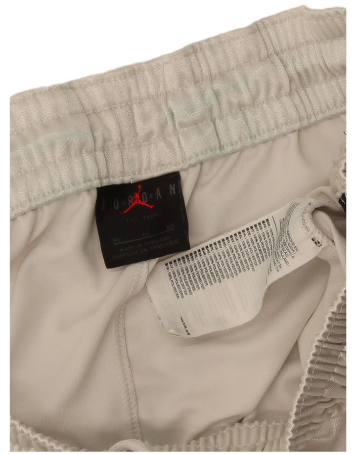 Pantaloncini sportivi Jordan da uomo XL in poliestere color block bianco