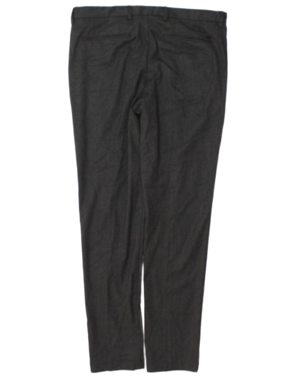 Pantaloni chino slim da uomo Hugo Boss EU 50 Large W34 L32 poliestere grigio