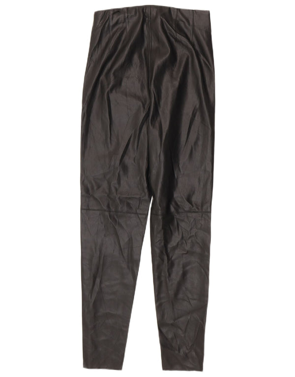 Leggings Zara da donna in ecopelle medi W28 L27 poliuretano nero
