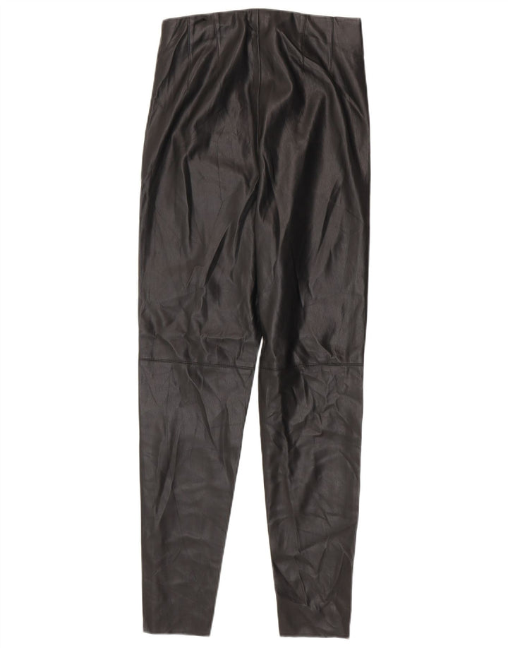 Leggings Zara da donna in ecopelle medi W28 L27 poliuretano nero