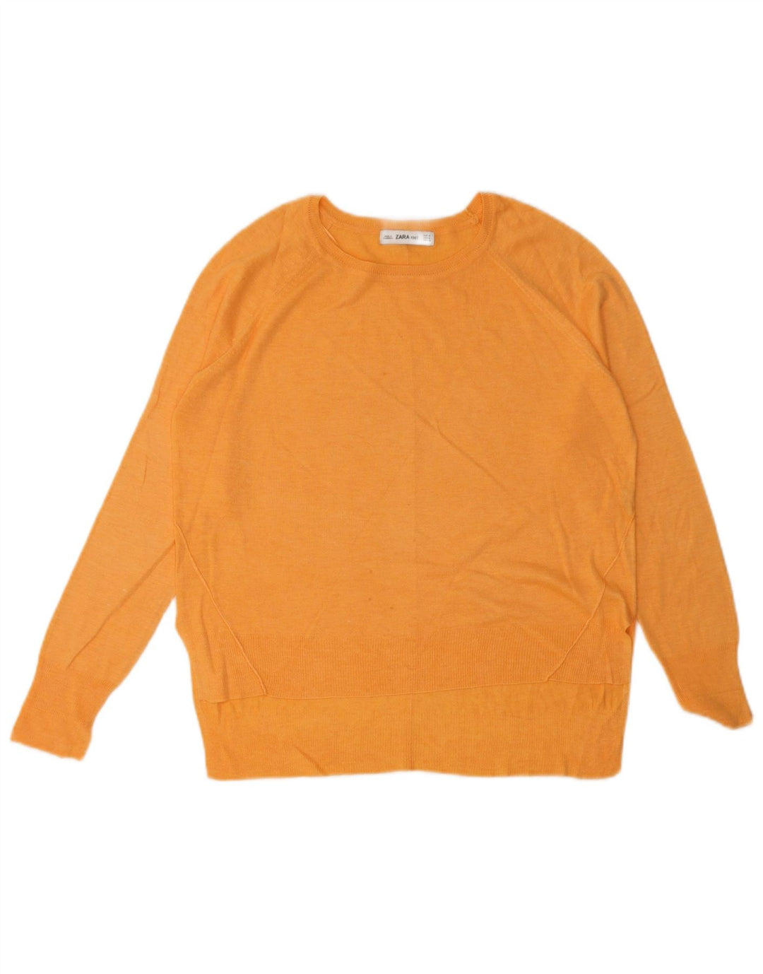 Maglione maglione con scollo a barca da donna Zara UK 14 arancione medio