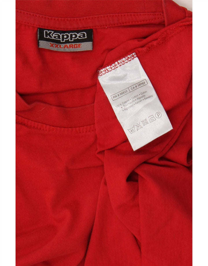 T-shirt uomo Kappa Top 2XL rossa in cotone