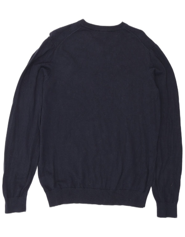Crew Clothing Maglione da uomo con scollo a V, grande cotone blu navy