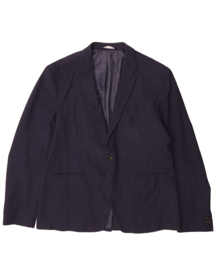Giacca blazer da uomo a 1 bottone Zara EU 54 XL blu navy