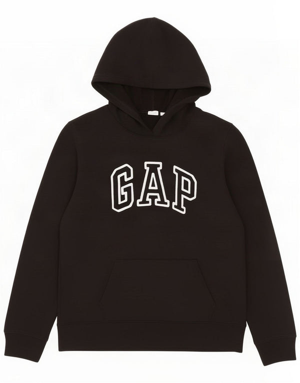 Felpa con cappuccio grafica da donna Gap UK 14 cotone nero medio