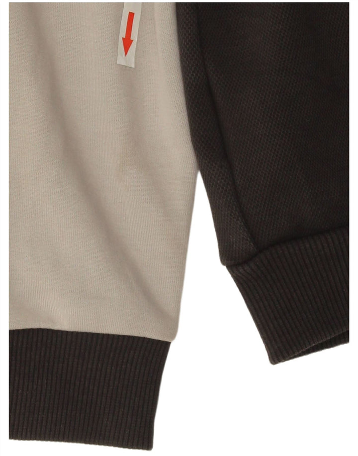 Giacca da ginnastica grafica da ragazzo Adidas 8-9 anni in cotone color block nero