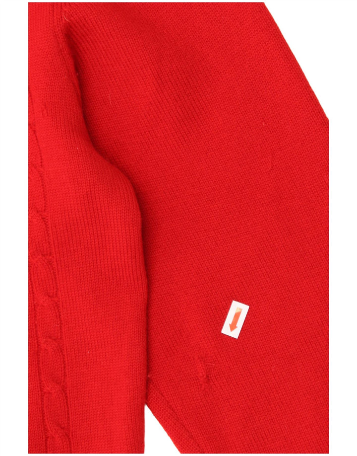 Maglione da donna con scollo a V RODRIGO UK 16 Large Red New Wool