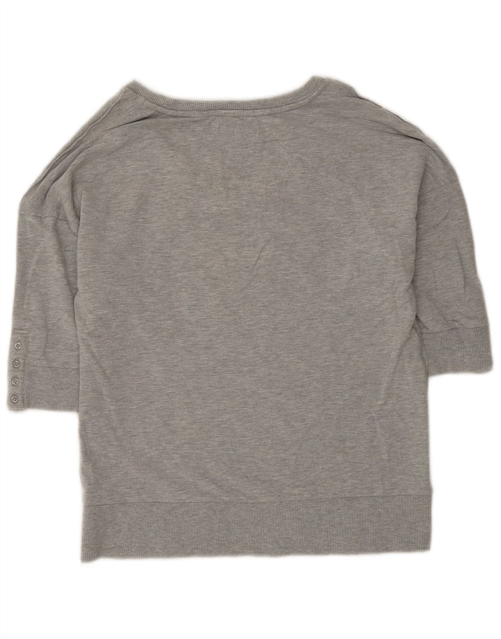 Felpa da donna a maniche corte con grafica Ted Baker taglia 3 grigio medio