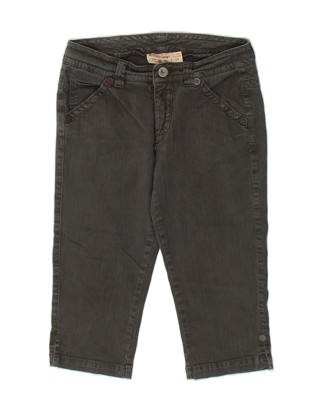 MARLBORO CLASSICS Womens Capri Jeans W29 L18 Grey Cotton Vintage Marlboro Classics and Second-Hand Marlboro Classics from Messina Hembry 