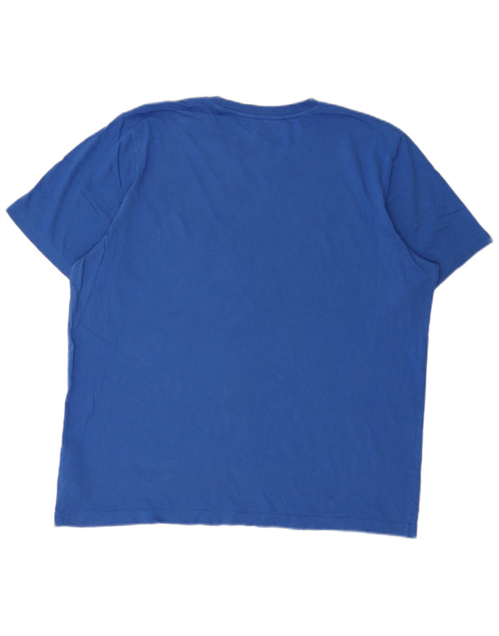 T-shirt grafica ADIDAS da uomo con vestibilità regolare, top grande in cotone blu