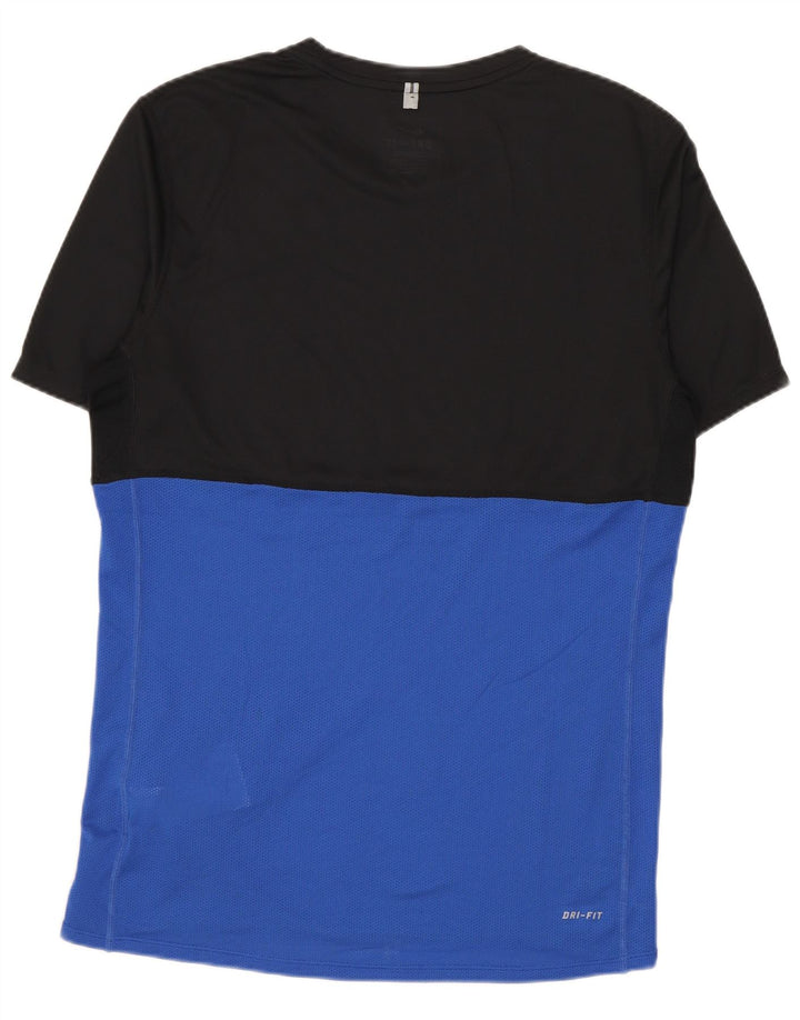 T-shirt NIKE da uomo Dri Fit Top Small in poliestere color block nero