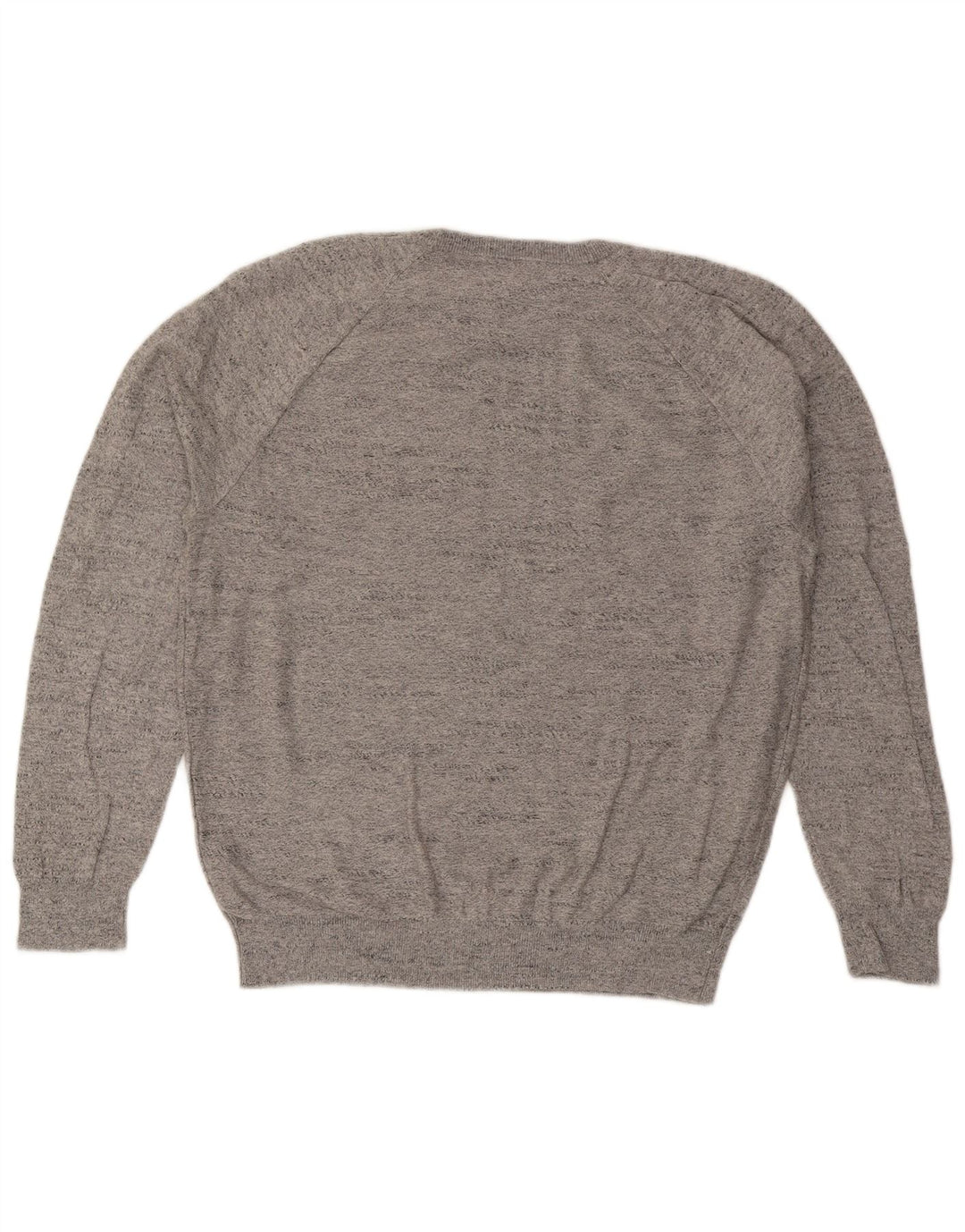 J. Crew Maglione girocollo da uomo in cotone grande grigio screziato