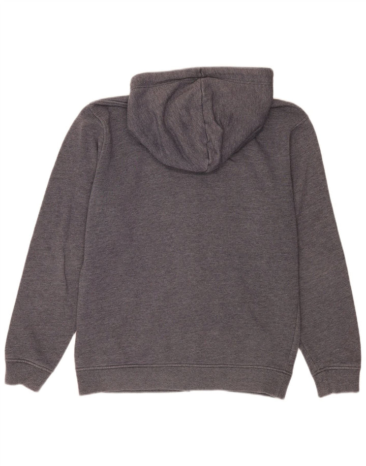 Maglione con cappuccio e zip da uomo Animal in cotone grigio medio
