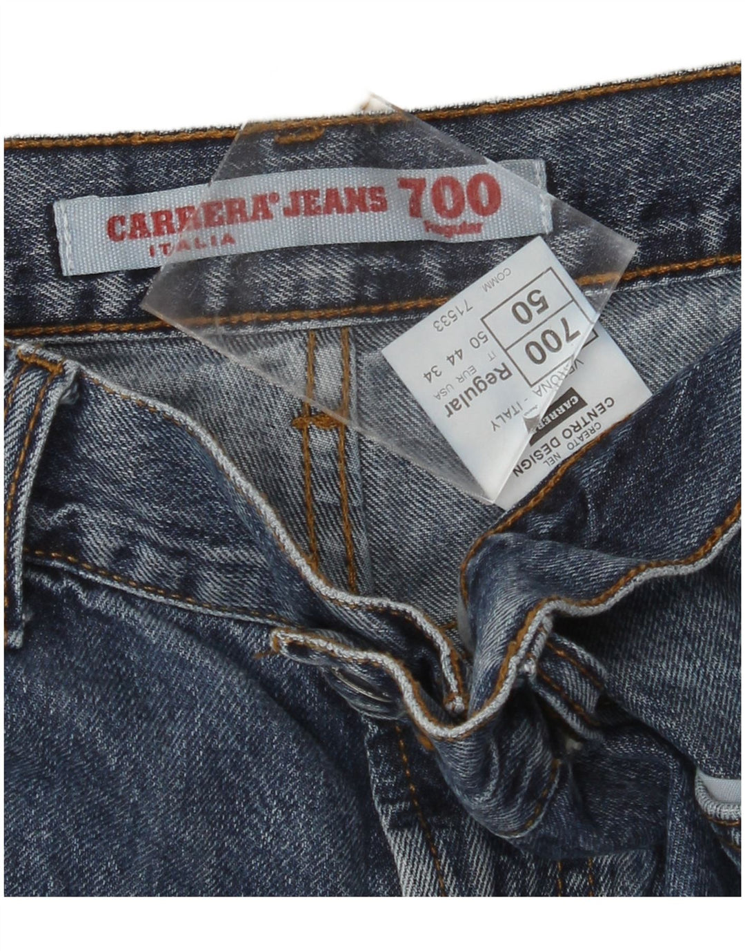 CARRERA Jeans dritti regolari da uomo 700 IT 50 Large W34 L33 Blu Cotone