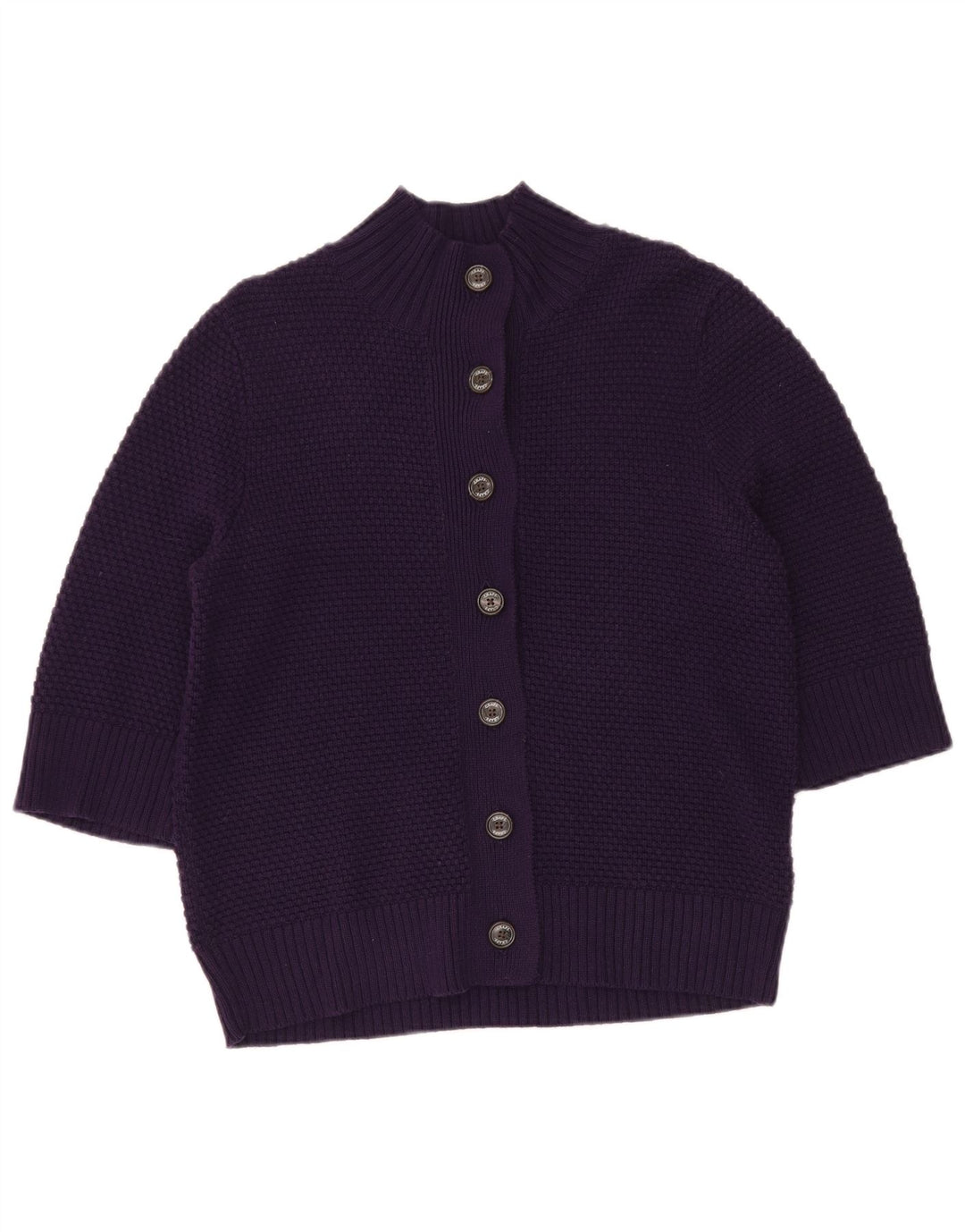 CHAPS Maglione cardigan con maniche a 3/4 da donna UK 12 Viola medio