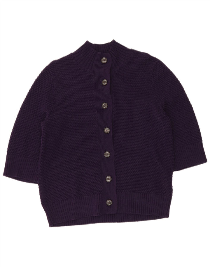 CHAPS Maglione cardigan con maniche a 3/4 da donna UK 12 Viola medio