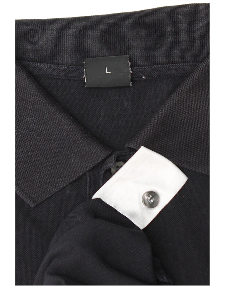 Polo da uomo Hugo Boss grande in cotone blu navy