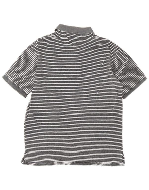 Polo Ralph Lauren Camicia da uomo in cotone gessato blu medio