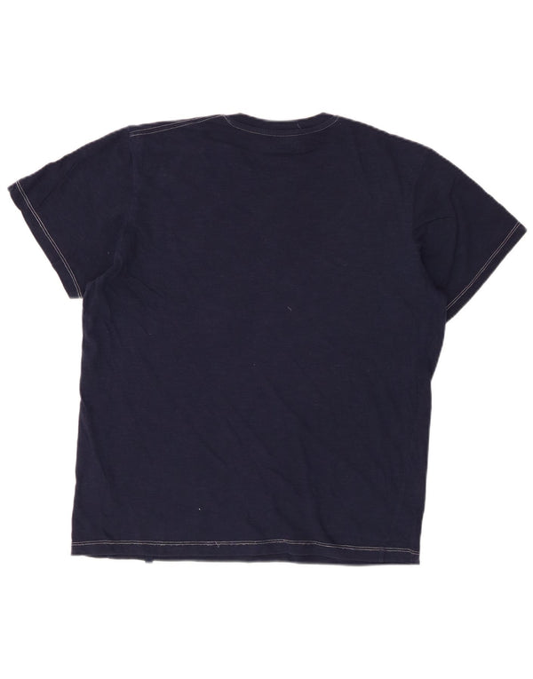 T-shirt grafica da uomo AVIREX Top in cotone blu navy medio