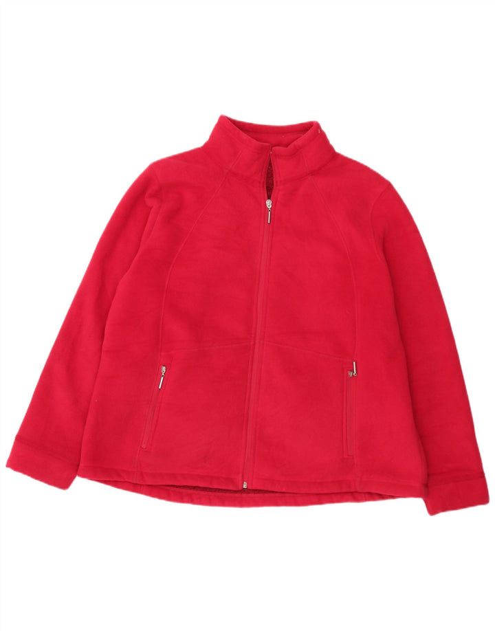 Giacca in pile da donna Marks & Spencer UK 20 2XL poliestere rosso