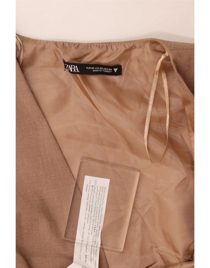 Gilet OPEN da donna Zara UK 4 XS Poliestere beige