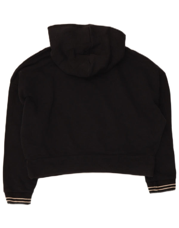Felpa con cappuccio grafica corta per ragazze Fila 9-10 anni in cotone nero