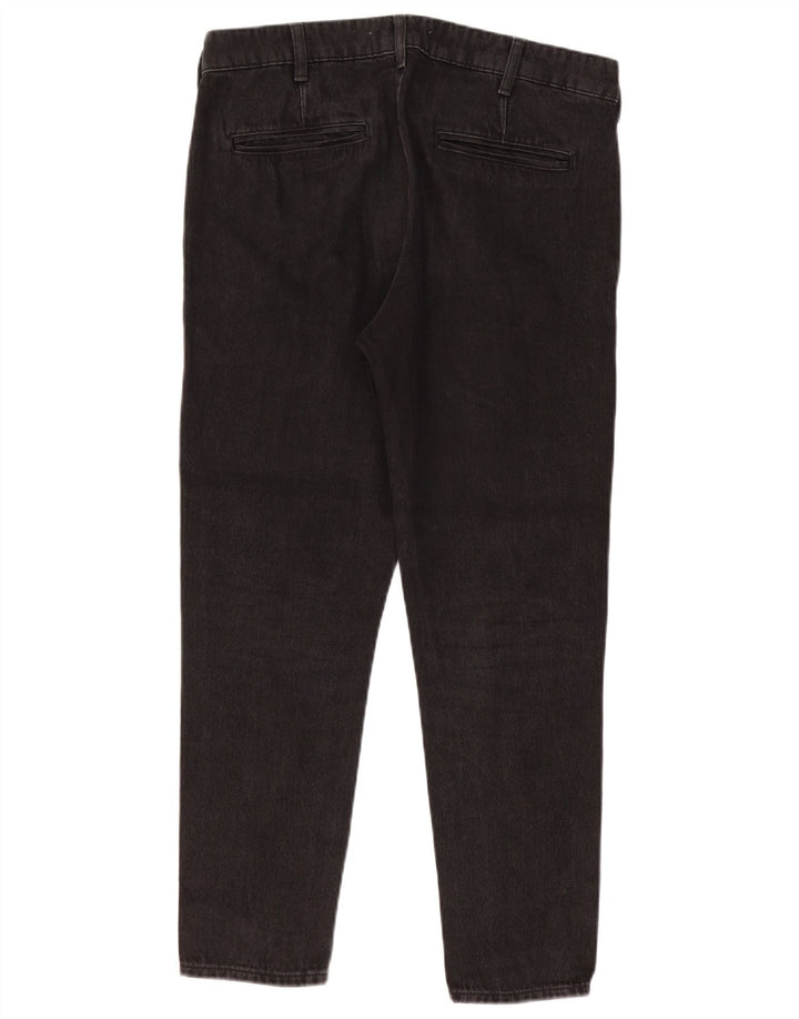 Jeans slim da uomo ZARA EU 42 Large W32 L27 cotone nero