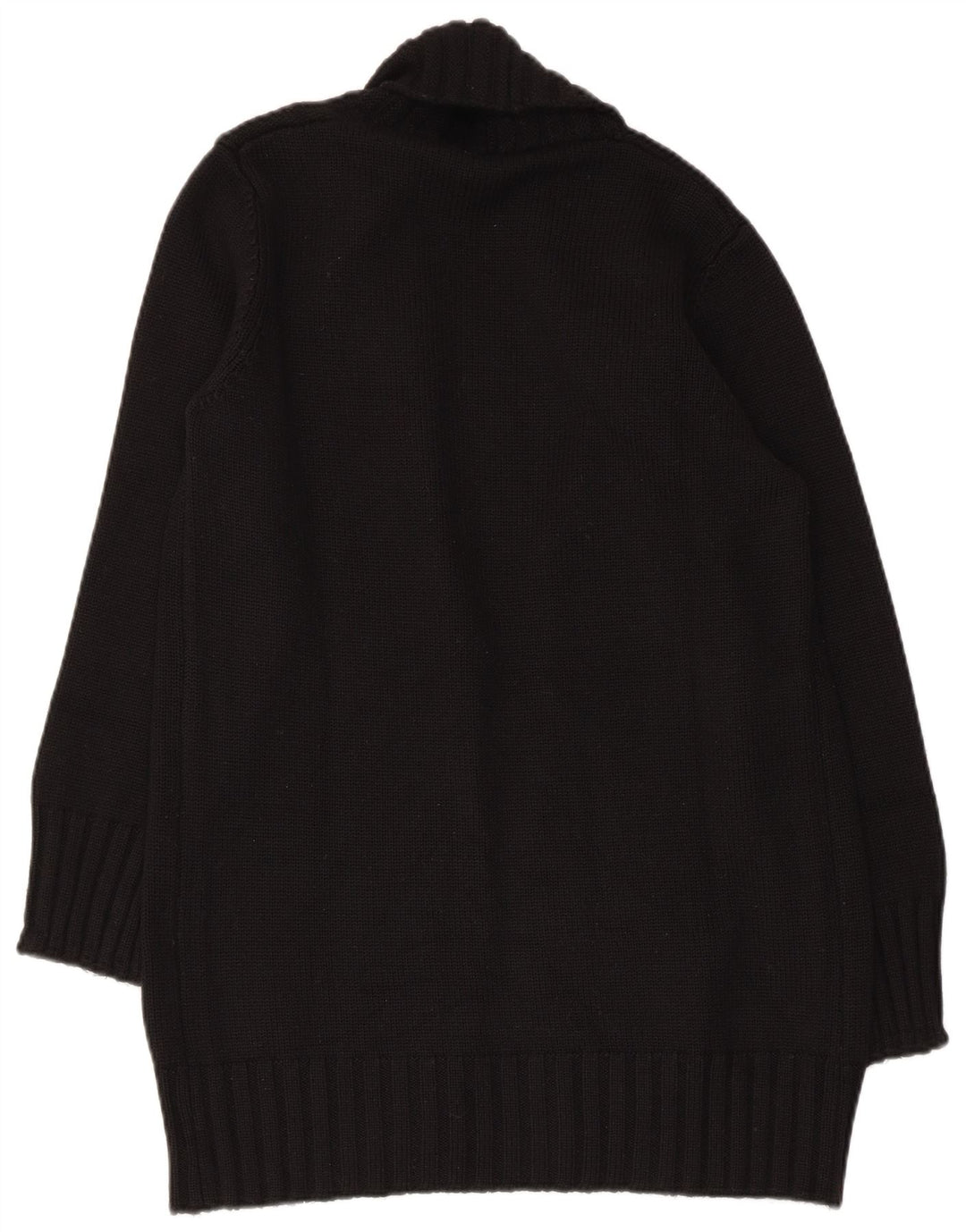 Maglione cardigan aperto da donna Benetton UK 12 medio nero