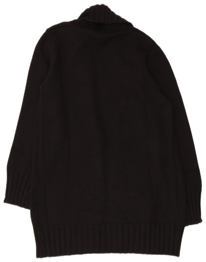 Maglione cardigan aperto da donna Benetton UK 12 medio nero