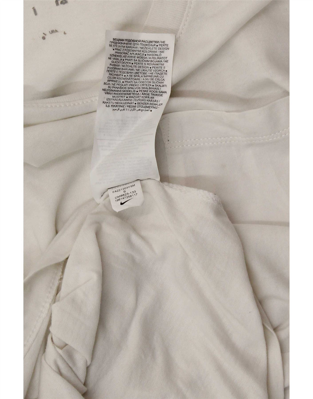 T-shirt grafica da uomo Nike Top Small in cotone bianco