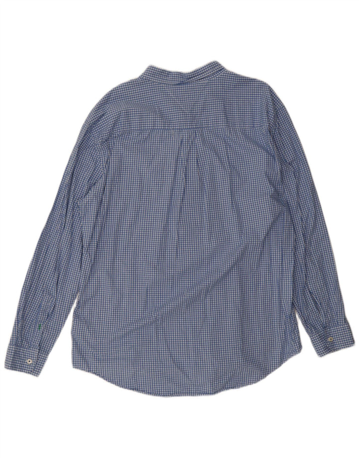 Camicia da uomo su misura Tommy Hilfiger 2XL cotone a quadri blu